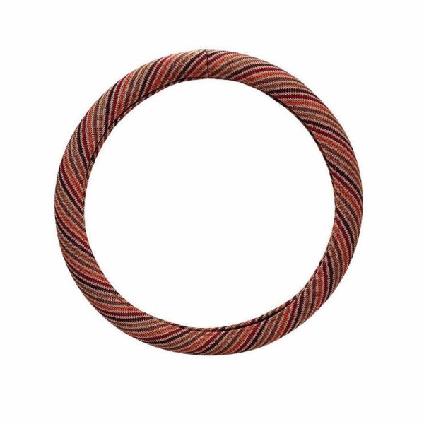 CUBRE VOLANTE TELA RAYAS ROJO